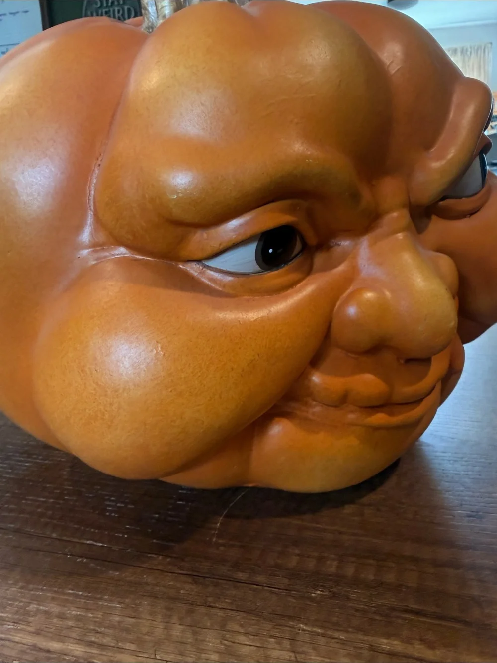 Martha Stewart Orange Grinning Sculpted Pumpkin Accent
